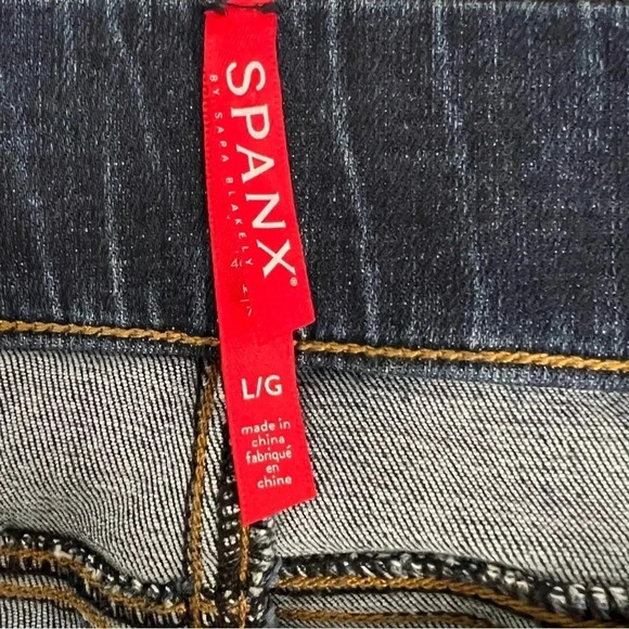 Spanx Distressed Ankle Skinny Jeans High Waisted Women’s Size L - Picture 7 of 9